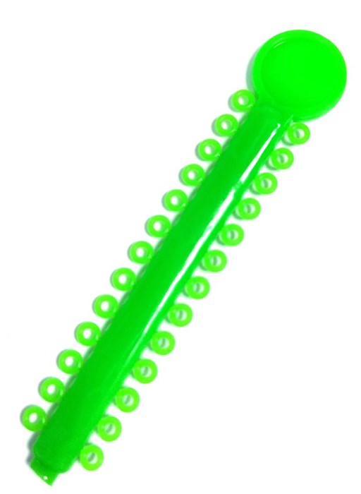 Лигатура эластичная на модуле цвет ультразеленый №17, 26 колец 77556 - фото 452997