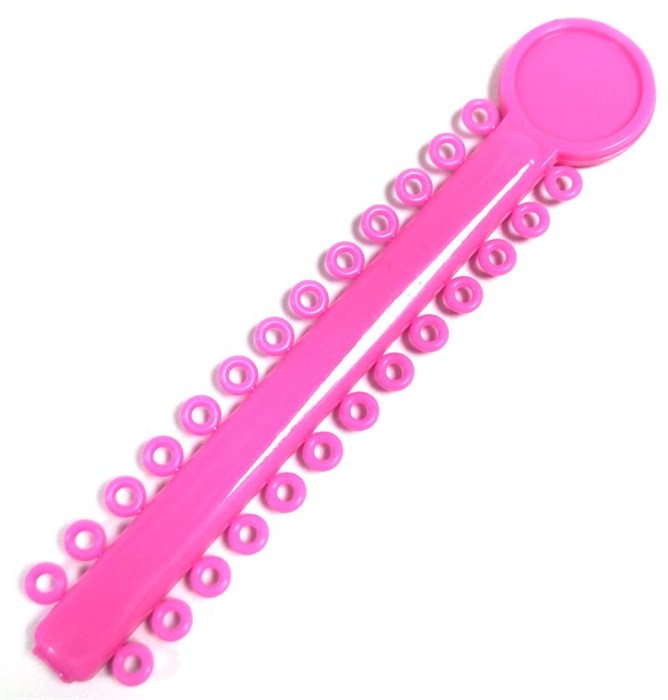 Лигатура эластичная на модуле цвет маджента №12, 26 колец 77691 - фото 453047