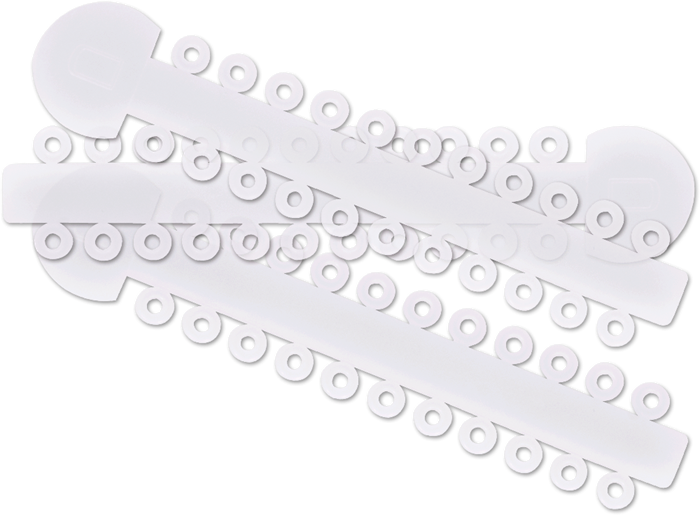 Лигатура эластичная на модуле прозрачная 1 модуль х 20 колец 75922 - фото 453126