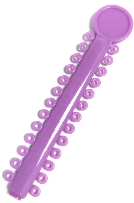 Лигатура эластичная на модуле цвет лиловый №3, 26 колец 77630 - фото 453151