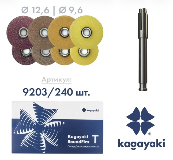 Шлифовальные диски RoundFlex T с металлической втулкой, набор 240 шт. 9203 - фото 453260