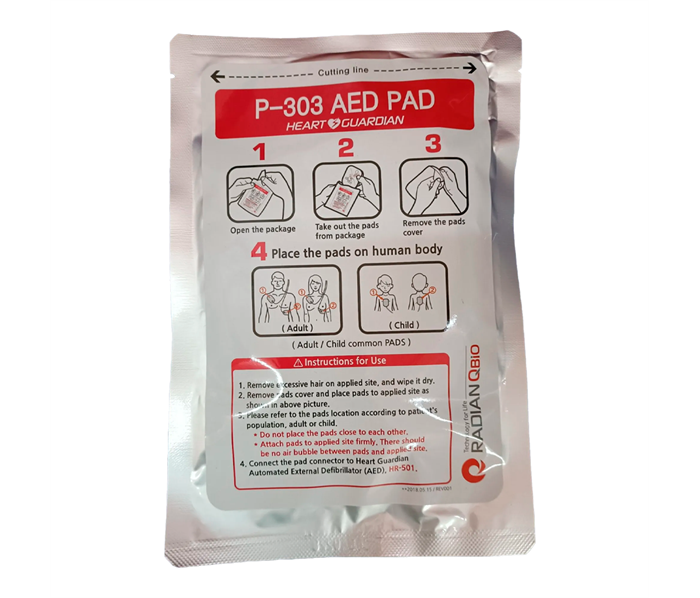RadianQbio P-303 - электрод для дефибрилляции к Heart Guardian HR-501 035600 - фото 499105