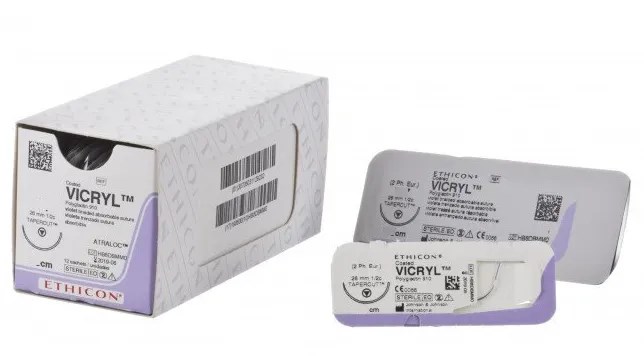 Викрил (Vicryl) 2/0 (12шт, 75см, 26мм, 1/2), W9121, Jh@Jh W9121 - фото 518373
