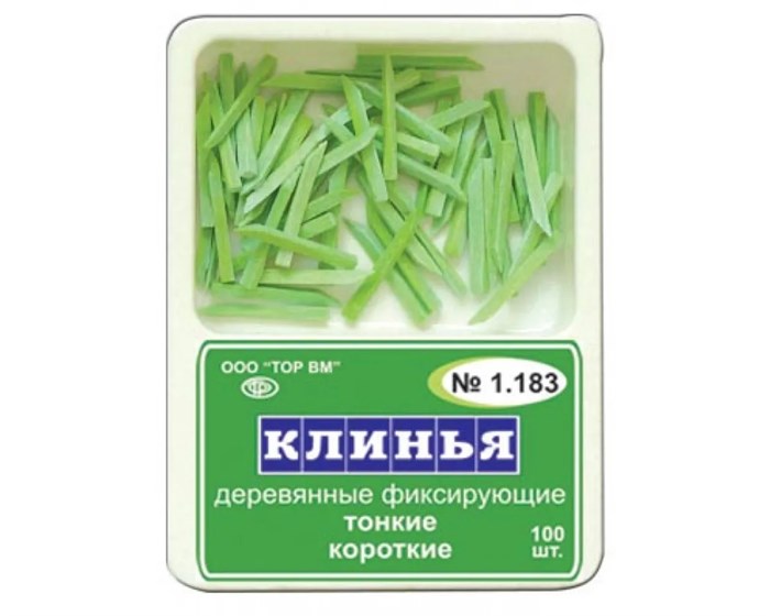 1.183 Клинья деревянные зелёные (100шт), ТОР ВМ 00000007087 - фото 518545
