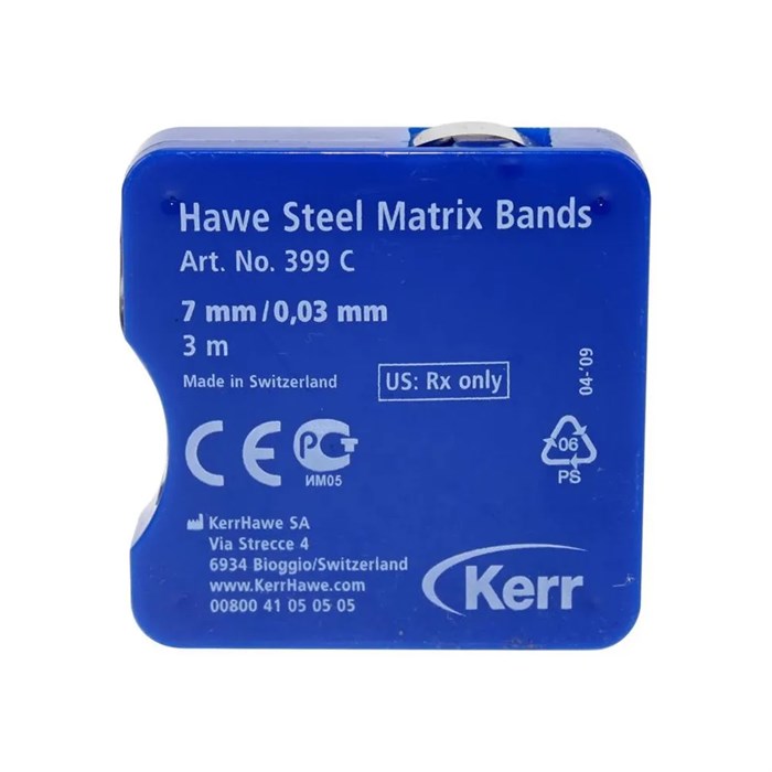 Матричная лента металл. 7мм*0,03мм, Hawe Steel Matrix Band, 399С, KERR 00000000865 - фото 518626