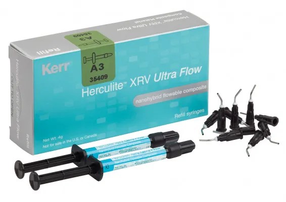 Геркулайт XRV Ультра Флоу (Herculite XRV Ultra Flow), А3, 2шпрх2гр+20насадок, 35409, KERR УТ-00003424 - фото 518761