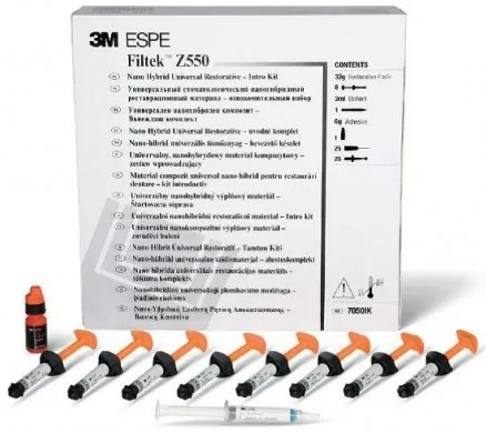 Филтек Z550 (Filtek Z550), ознакомительный набор, 8 шприцов+бонд, 7050IK, 3M 00000005486 - фото 518816