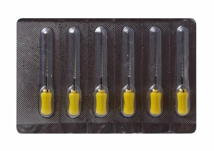 Супер Файлы Ручные файлы 25мм F1, никель-титан, (6шт), ТРИТВЭЙ УТ-00000550 - фото 519659