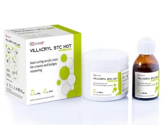 Виллакрил STC Hot (Villacryl STC Hot), А1, пластмасса для ремонта протезов, 80г+40мл, V210A1Z01, Everall7 УТ-00001653 - фото 520623