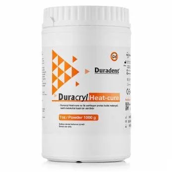 Пластмасса горячей полимеризации Duracryl Heat Cure,порошок (1кг), Duradent УТ-00005944 - фото 520650