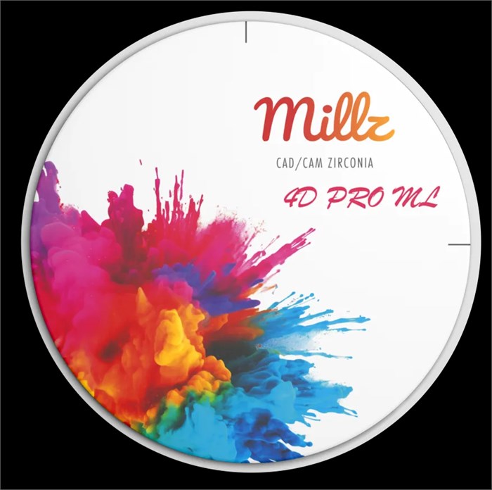 Заготовка циркониевая Millz 4D PRO ML D3 98/10 мм УТ-00008446 - фото 522100