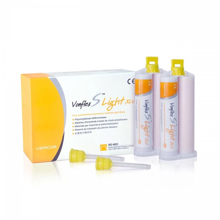 Вонфлекс С Лайт Нормал (Vonflex S Light Normal), слепочный материал, база+катал. 2х50мл), Vericom УТ-00000777 - фото 523871