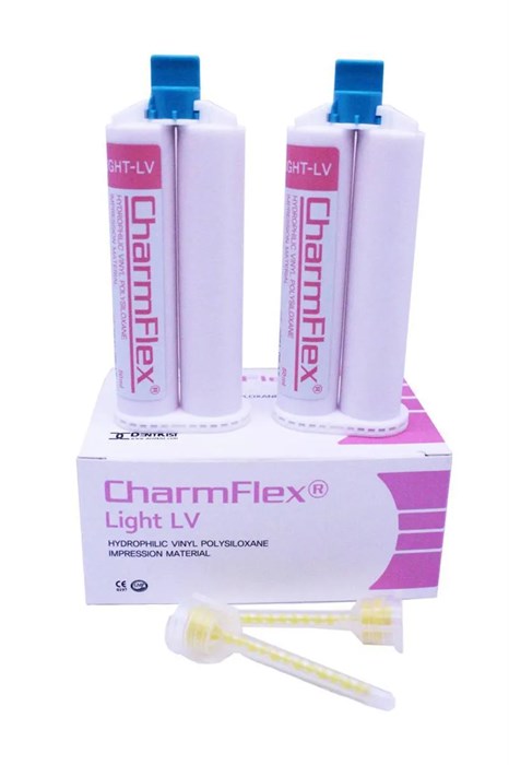 ЧармФлекс Лайт (CharmFlex Light LV ), Корригирующий слепочный материал, низкой жесткости, 2катр.х50мл+6, DentKist 00-00000238 - фото 523912