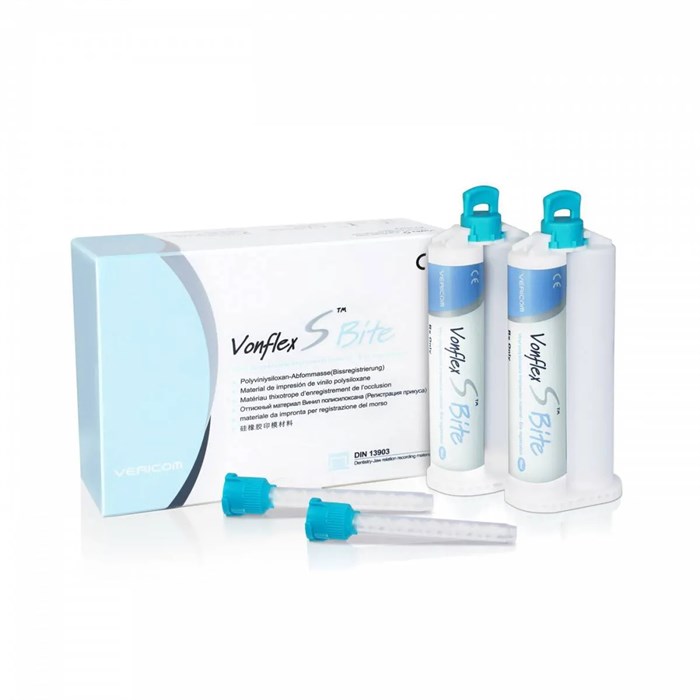 Вонфлекс С Байт Нормал (Vonflex S Bite Normal), слепочный материал, база+катал. 2х50мл, Vericom УТ-00000779 - фото 523918