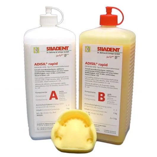 Силикон Adisil Rapid для дублирования, 1кг+1кг, 101231, SILADENT УТ-00004443 - фото 523942