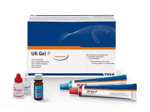 Уфи Гель P (Ufi Gel P), мягкий, слепочный материал, 50мл база+50мл катал.+10мл лак+10мл адгезив, 2070, Voco 00000001284 - фото 523965