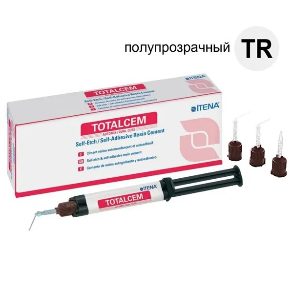 ТоталЦем (TotalCem Automix), полупрозрачный, шприц, 8г, 10 смесительных насадок, 10 канюлей, TTLCEM-TR, ITENA 00000009154 - фото 523986