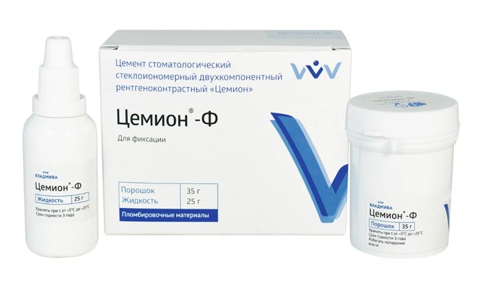 Цемион-Ф, цемент для фиксации, 35г+25г(20мл), ВладМива УТ-00005265 - фото 523996
