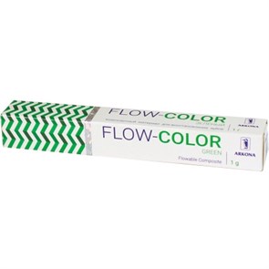 FLOW-COLOR ЗЕЛЕНЫЙ (1 гр) -цветной микрогибридный светоотв.композит типа flow" с фтором, ARKONA 0001914087