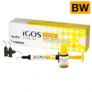 iGOS Flow Набор - цвет BW (1 шпр.-2,6 г) цирконосодержащий жидкотекучий композит + iGOS-Bond 5мл 1шт, YAMAKIN 1231915201