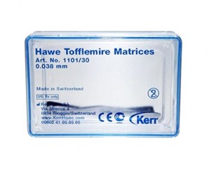 Матрицы Hawe Tofflemire, толщина 0,038 мм, 30 шт 1101/30. Kerr 0001914067