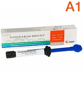 Nanoceram-Bright, А1, 1шпр*4г, универсальный наногибридный композит, DMP 1231915150