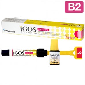 iGOS Universal Набор - цвет B2 (1шпр.- 4г.) цирконосодержащий, светоотверждаемый композит + iGOS-Bond 5мл. 1шт. + Multi Etchant 2мл. 1шт, YAMAKIN 1231915185