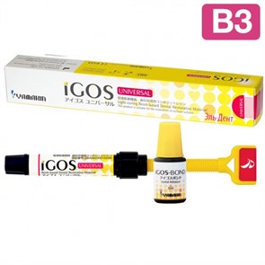 iGOS Universal Набор - цвет B3 (1шпр.- 4г.) цирконосодержащий, светоотверждаемый композит + iGOS-Bond 5мл 1шт, YAMAKIN 1231915175