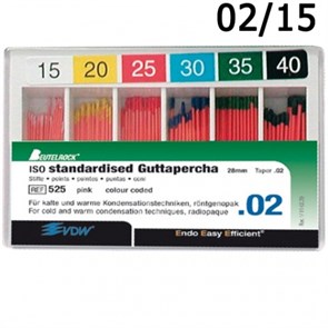 Guttapercha 02 №15 (L:28) 120 шт., VDW 1231913522