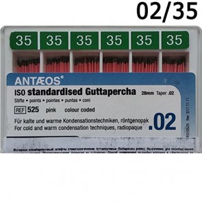 Guttapercha 02 №35 (L:28) 120 шт., VDW 0001912900