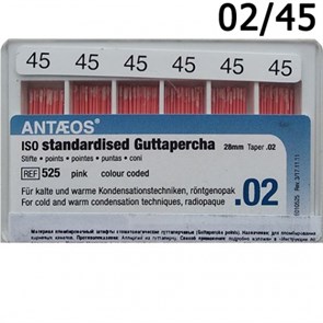 Guttapercha 02 №45 (L:28) 120 шт., VDW 0001912902