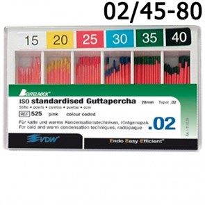 Guttapercha 02 №45-80 (L:28) 120 шт., VDW 1231913853