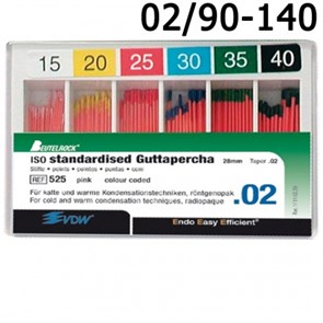 Guttapercha 02 №90-140 (L:28) 120 шт., VDW 1231911228