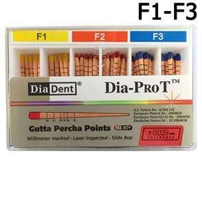 Гуттаперча под протейперы Gutta Percha Points Dia-ProT #F1-F3 (60шт.), DiaDent 1231913566