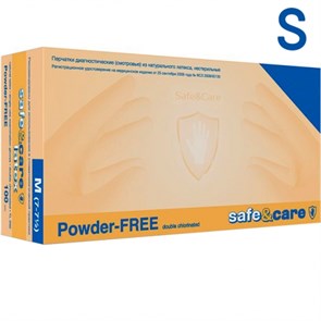 Перчатки латексные  Safe & Care S (6/6,5) 100 шт. 0001914599