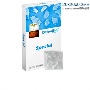 Osteobiol Special 20х20х0,2мм-супертонкая мембрана из периокарда с коллагеном EM02LE 1231913508