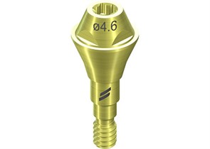 Прямой абатмент NC для винтовой фиксации, со штифтом, 0°, диаметр 4.6 мм, высота десны 2.5 мм 022.0129S