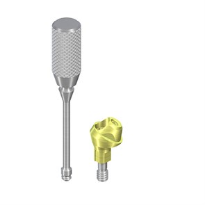 Угловой абатмент для винтовой фиксации, 30° тип А, NC, Ø 4,6 мм, GH 2,5 мм, TAN, со штифтом 022.2751P