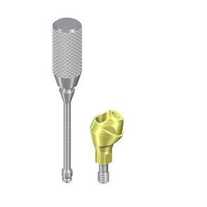 Угловой абатмент для винтовой фиксации, 30° тип А, NC, Ø 4,6 мм, GH 4 мм, TAN, со штифтом 022.2757P