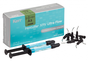 Herculite XRV Ultra Flow - композитный текучий материал, светоотверждаемый, А2, 2х2 г, шприц + 20 шт насадок 35408