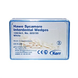 Клинья Hawe Sycamore Interdental, белые, 100 шт. 822/20