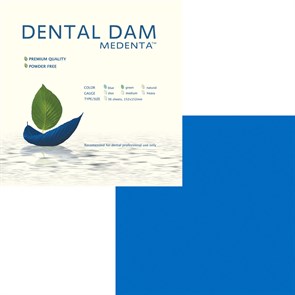 Dental Dam - завеса стоматологическая для изоляции полости рта, голубая/средняя, 36 шт 09001