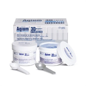 Слепочная масса А-силиконовая Aqium 3D PUTTY STANDARD в банках (2 х 300 мл): база (300 мл), катализатор (300 мл) 88632