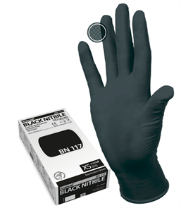 Перчатки Nitrile (Manual) черные XL (8-9), 50 пар BN117XL