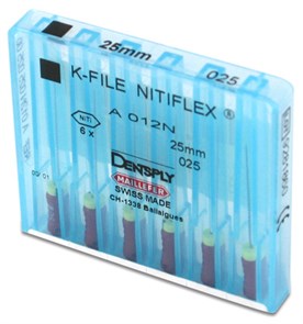 K-File Nitiflex N50 L25 6 шт. - каналорасширитель ручной супергибкий из NiTi сплава A012N02505012