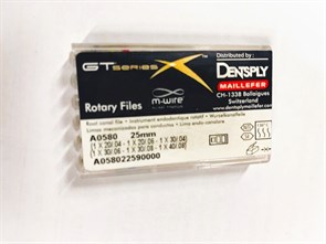 GT System X Rotary Files ассорти, 25 мм. (по одному инструменту 06.20, 04.30, 06.30, 08.30, 04.40, 08.40, длина 25 мм) A058022590000