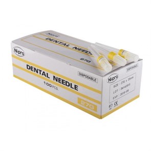 Иглы карпульные Nipro Dental Needle 27G, 0.4*38 мм (100 шт), Корея инъекционные одноразовые евростандарт st935629