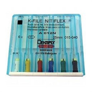 K-File Nitiflex N45 L25 6 шт. - каналорасширитель ручной супергибкий из NiTi сплава A012N02504512