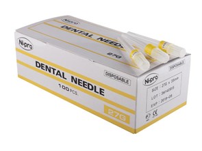 Иглы карпульные Nipro Dental Needle 27G, 0.4*30 мм (100 шт), Корея инъекционные одноразовые евростандарт st337635