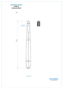 Щипцы N13 для удаления зубов для нижних премоляров с зубчиками 0100-13